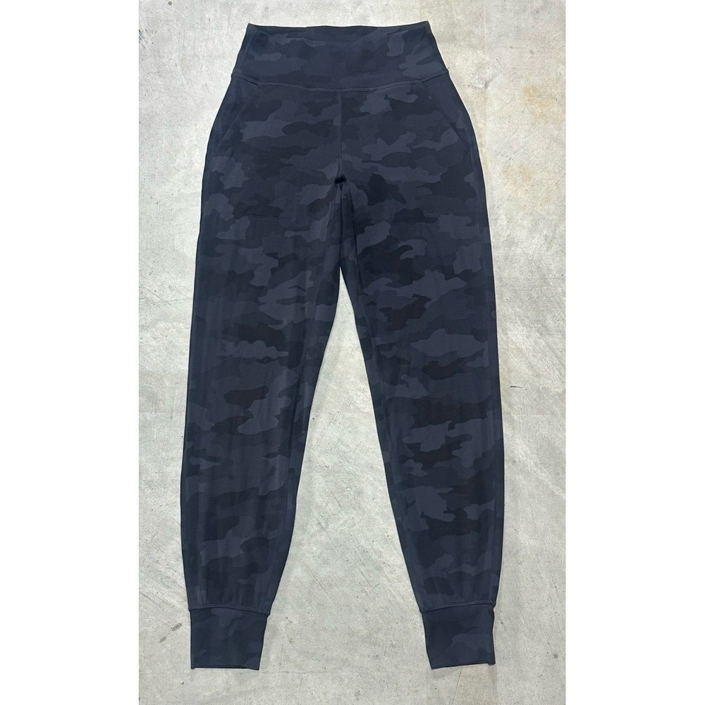 Lululemon High Rise Align Jogger 28" Athleisure Pants Camo Deep Coal Women Sz 4